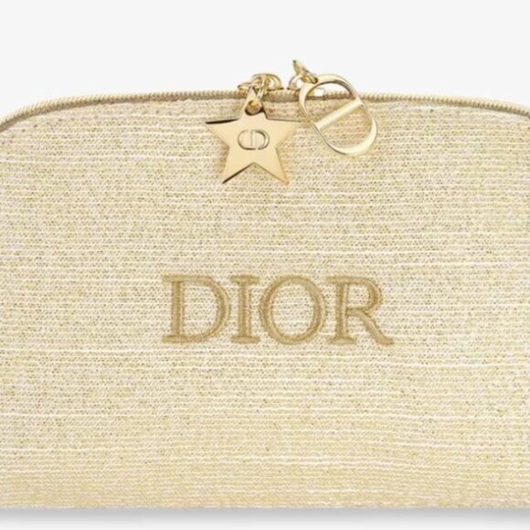 Christian Dior Gold Cosmetic Beauty Bag NIB - Picture 4 of 4